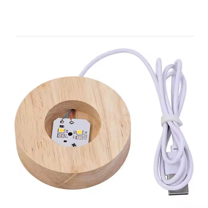 3D Crystal Ball Lamp - LED Night Light for Home & Gift