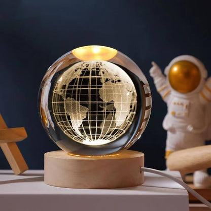3D Crystal Ball Lamp - LED Night Light for Home & Gift